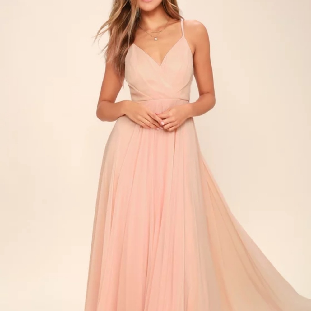 Lulu’s Blush Bridesmaids Dress